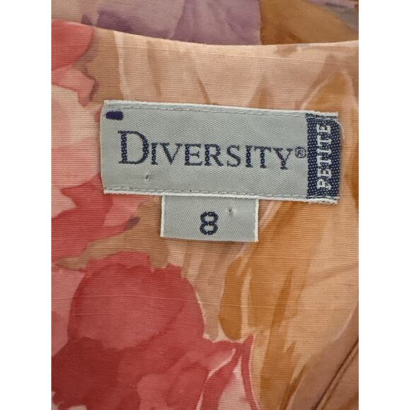 Vintage Pink Peach Floral Button Up Blouse Womens Small Cottage Countryside - Picture 6 of 10